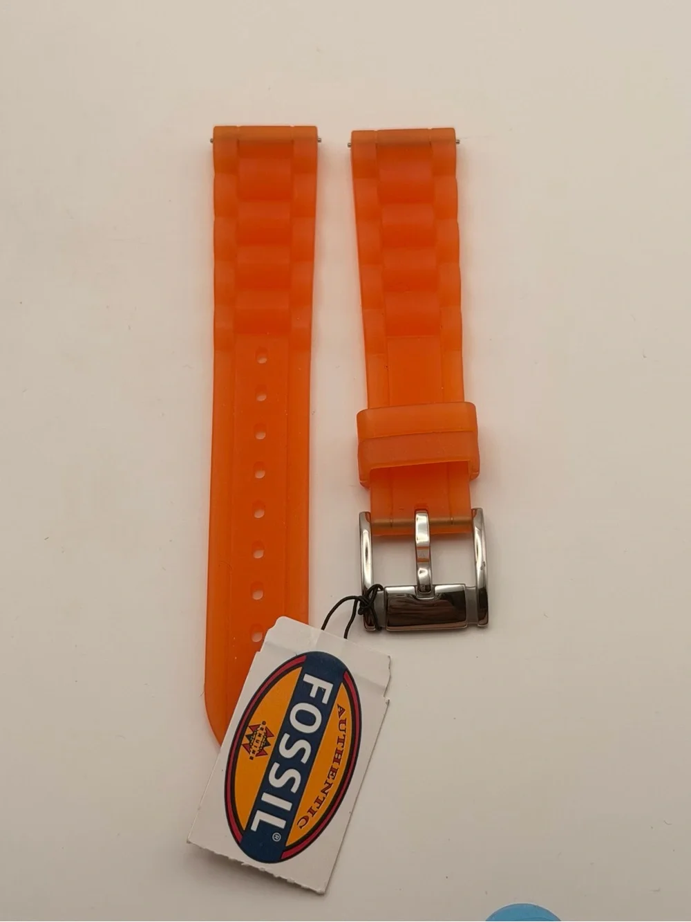 Fossil OEM Silicone Watch Band, New, Orange